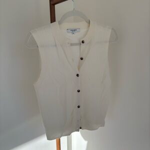 Cream Sleeveless Top